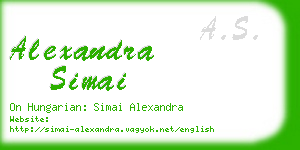 alexandra simai business card